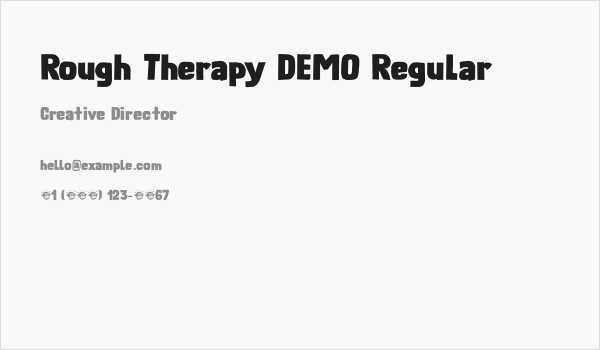 Rough Therapy DEMO Regular Business Card