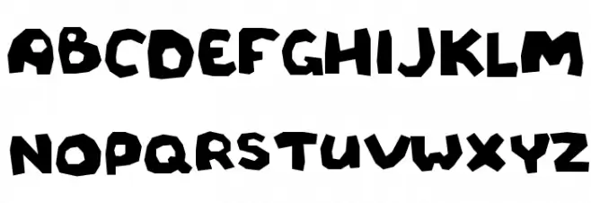 Rough cut Шрифта ВЕРХНИЙ