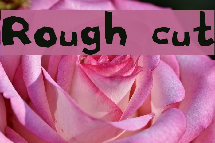 Rough cut Font examples