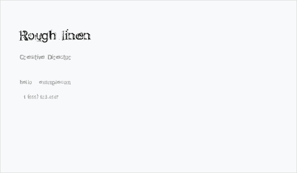 Rough linen Business Card