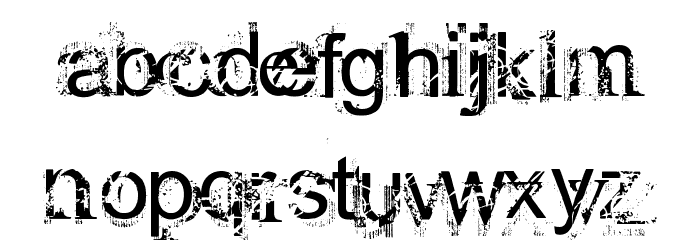 Rough linen Font LOWERCASE