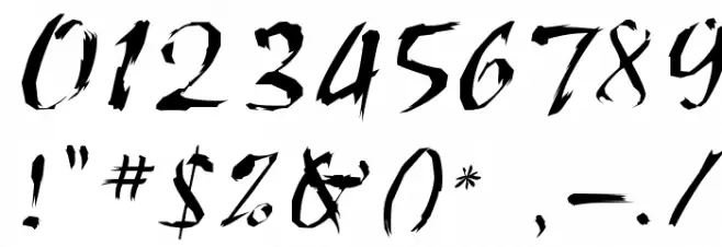 RoughBrush Font OTHER CHARS