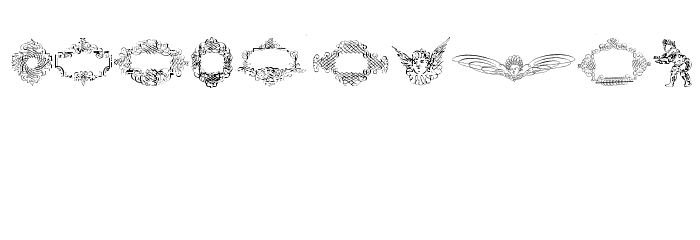 RoughCalligraphicFrames Font OTHER CHARS