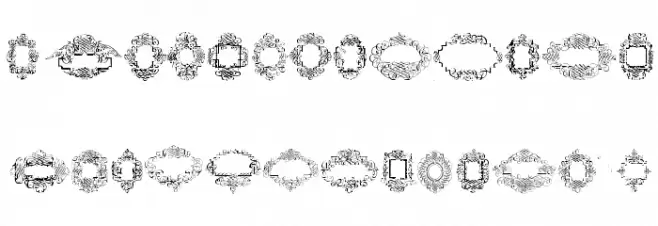 RoughCalligraphicFrames フォント 大文字