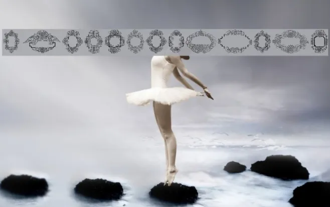 RoughCalligraphicFrames Example 1