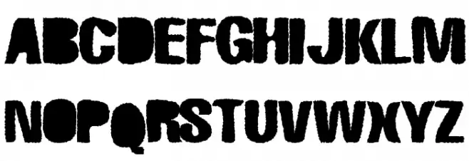 RoughCut Fonte MAIÚSCULAS