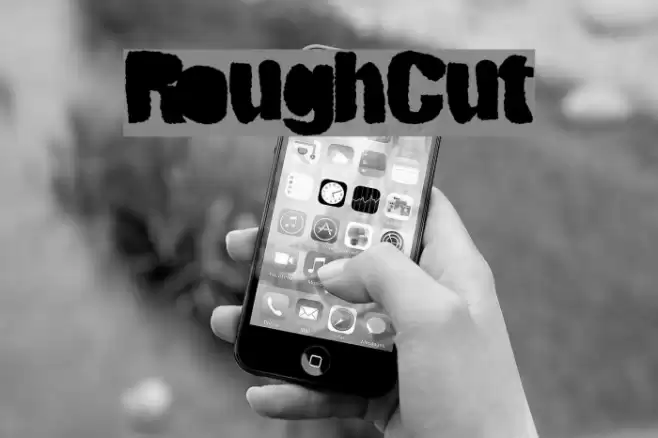 RoughCut Font examples