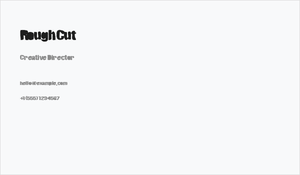 RoughCut Business Card