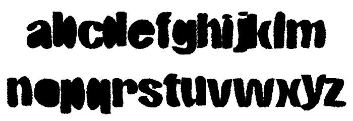 RoughCut Font LOWERCASE