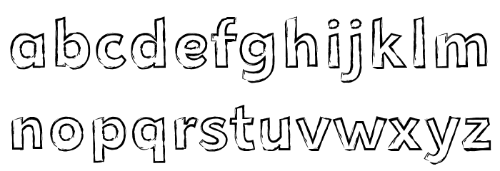 RoughEdges Font LOWERCASE