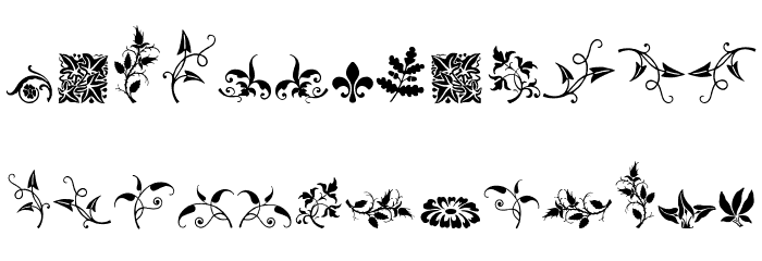 RoughFleuronsFree Font LOWERCASE