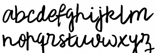 RoughNotesSample Font Litere mici