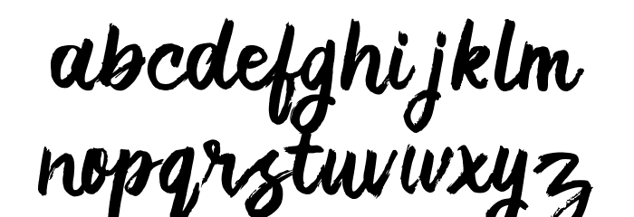 RoughSketch Font LOWERCASE