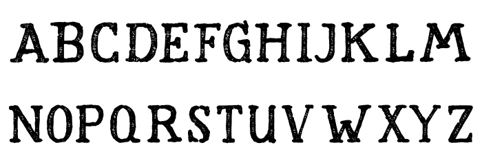 RoughStormsBold Font LOWERCASE