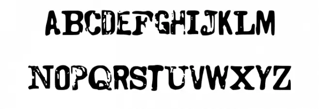 RoughTpugh Font Litere mari