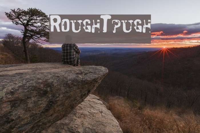 RoughTpugh Font examples