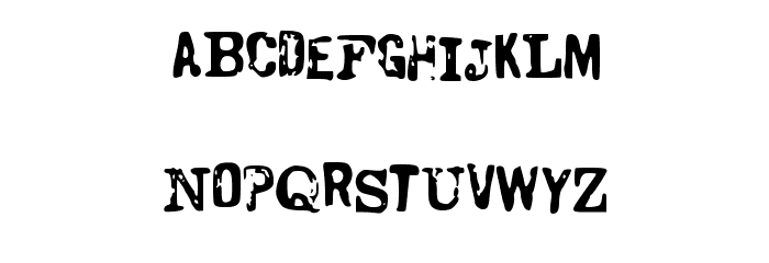 RoughTpugh Font LOWERCASE