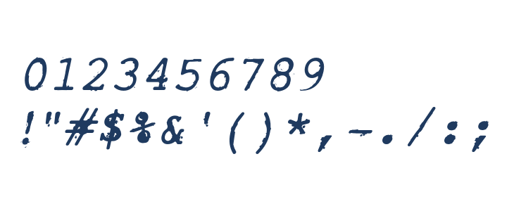 RoughTypewriter-Italic Other Characters