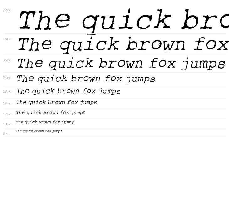 RoughTypewriter-Italic Waterfall