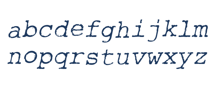 RoughTypewriter-Italic Lowercase