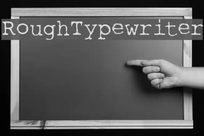 RoughTypewriter Font examples