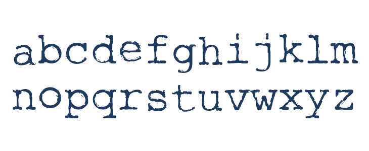 RoughTypewriter Lowercase