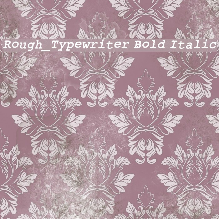 Rough_Typewriter Bold Italic Font examples