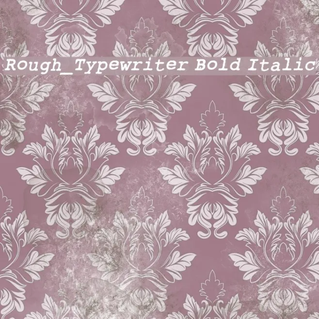 Rough_Typewriter Bold Italic Example 1