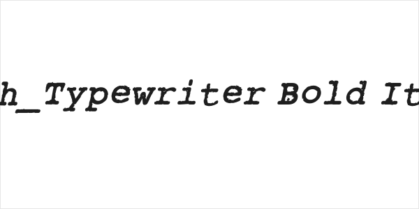Rough_Typewriter Bold Italic Logo