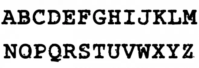Rough_Typewriter Bold Polices MAJUSCULES