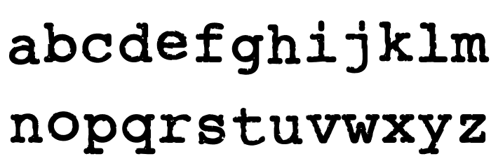 Rough_Typewriter Bold Font LOWERCASE