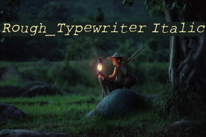 Rough_Typewriter Italic Font examples