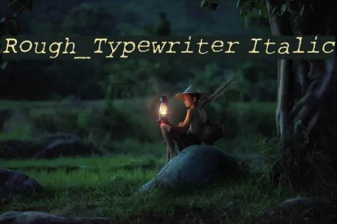Rough_Typewriter Italic Example 2