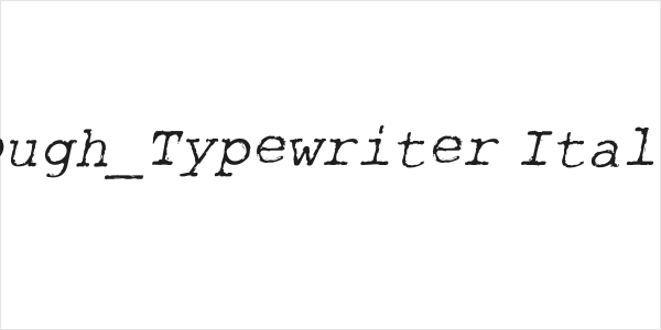 Rough_Typewriter Italic Logo