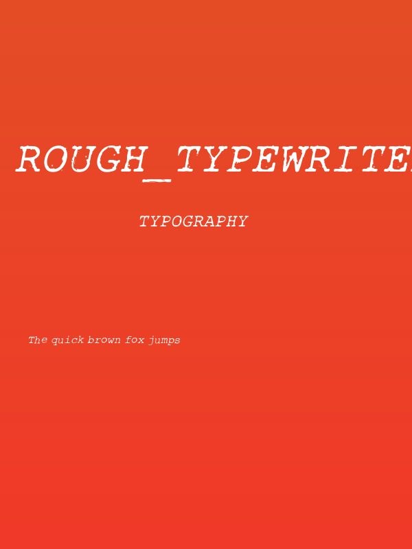 Rough_Typewriter Italic Poster