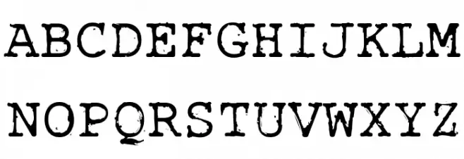 Rough_Typewriter Polices MAJUSCULES