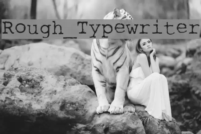 Rough_Typewriter Font examples