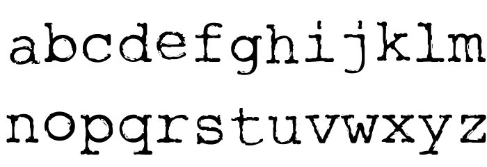 Rough_Typewriter Font LOWERCASE