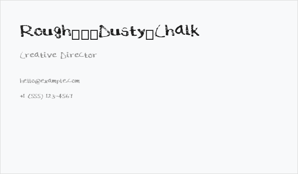 Rough___Dusty_Chalk Business Card