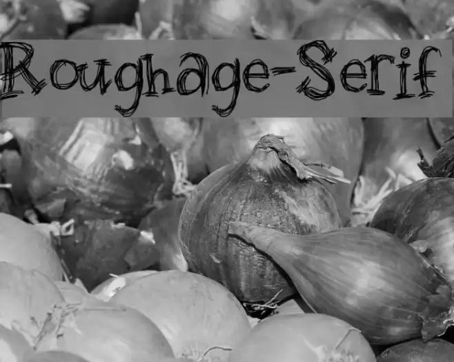 Roughage-Serif フォント examples