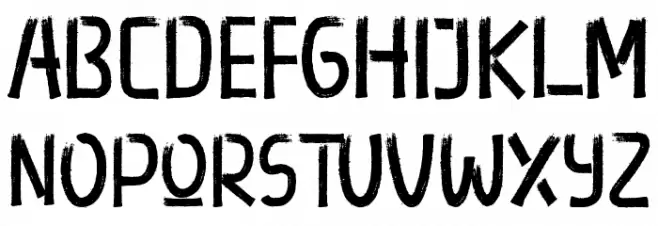 Roughback Demo Schriftart Groß
