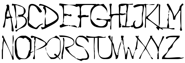 Roughedge Font UPPERCASE
