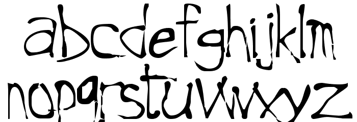 Roughedge Font LOWERCASE