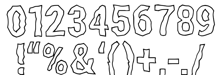 Roughen Corner Regular Font OTHER CHARS