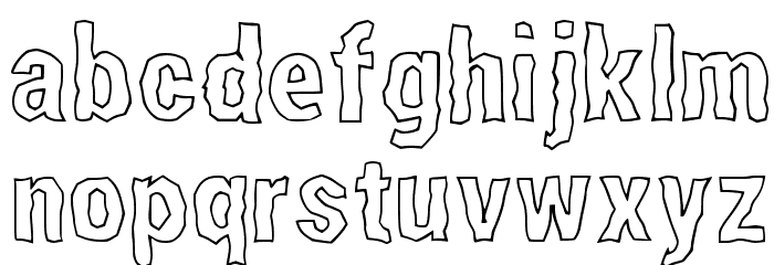 Roughen Corner Regular Font LOWERCASE