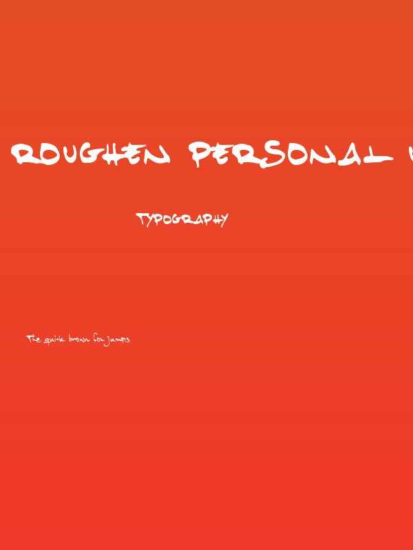 Roughen PERSONAL USE ONLY Poster