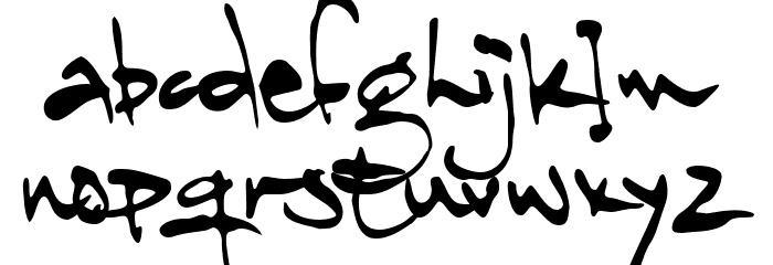 Roughen PERSONAL USE ONLY Font LOWERCASE
