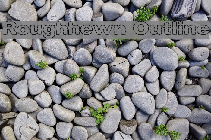 Roughhewn Outline Font examples