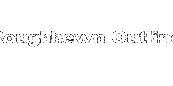 Roughhewn Outline Logo