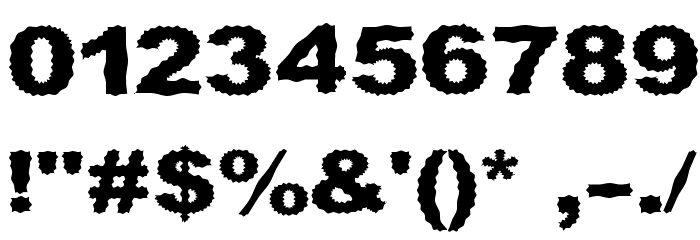 Roughhewn Font OTHER CHARS
